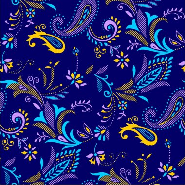 Mayalı ve çiçekli kusursuz desen