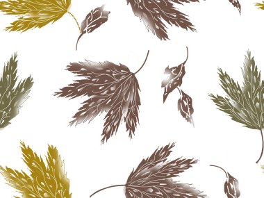  Çiçek Dikişsiz desen arka plan. Stilize yapraklar ve çiçekler doku ile süsleme. Siyah beyaz tek renkli