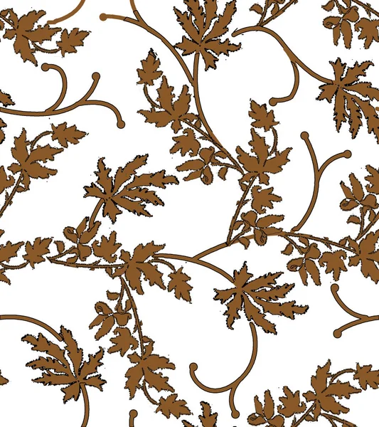 Fondo de patrón sin costura floral. Adorno con hojas estilizadas y textura de flores. Monocromo blanco y negro — Foto de Stock