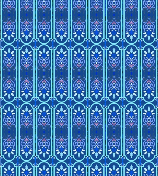 Prachtige Naadloze Patroon Wit Kleurrijke Marokkaanse Portugese Tegels Ornamenten Kan — Stockfoto