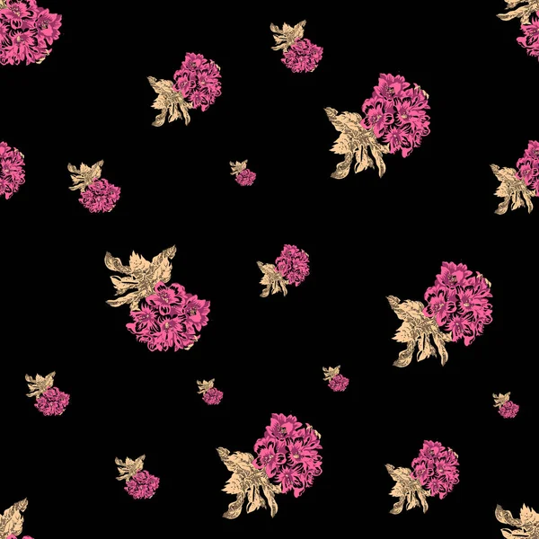 要旨カラフルな背景を持つシームレスな花のパターン — ストック写真