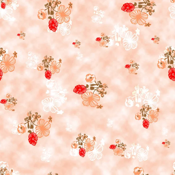 Elagance Seamless Flower Pattern Cloud Background — Stock Photo, Image