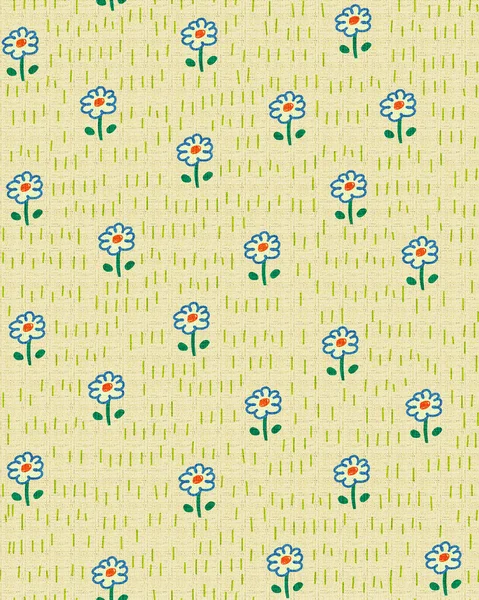 Elanance Floral Motif Pattern Color Backgound Print Production — Stock Photo, Image