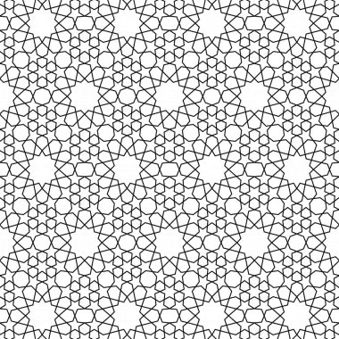 Soyut geometrik tarzlı, soyut, dikişsiz desen. Örnek figür ve çizgi tekrarlanıyor. Moda tasarımı, duvar kağıdı, tekstil endüstrisi için.