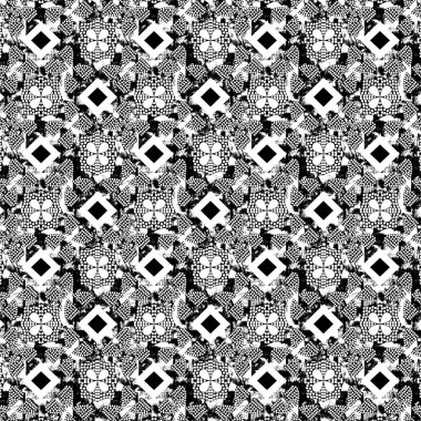Soyut geometrik tarzlı, soyut, dikişsiz desen. Örnek figür ve çizgi tekrarlanıyor. Moda tasarımı, duvar kağıdı, tekstil endüstrisi için.