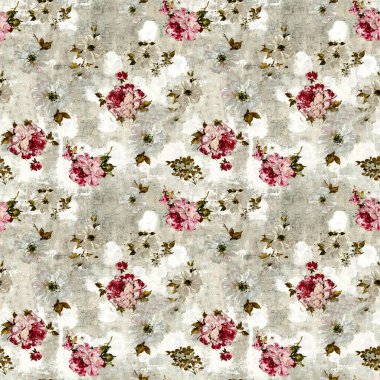 Çiçek desenli bitkisel motifler rastgele dağılmış. Kusursuz vektör dokusu. Moda baskıları için. El çizimi biçim açık mavi arkaplan ile yazdırılıyor