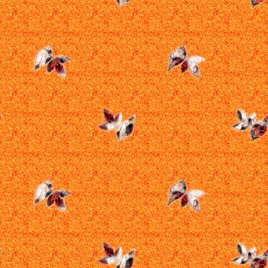 Çiçek desenli bitkisel motifler rastgele dağılmış. Kusursuz vektör dokusu. Moda baskıları için. El çizimi biçim açık mavi arkaplan ile yazdırılıyor