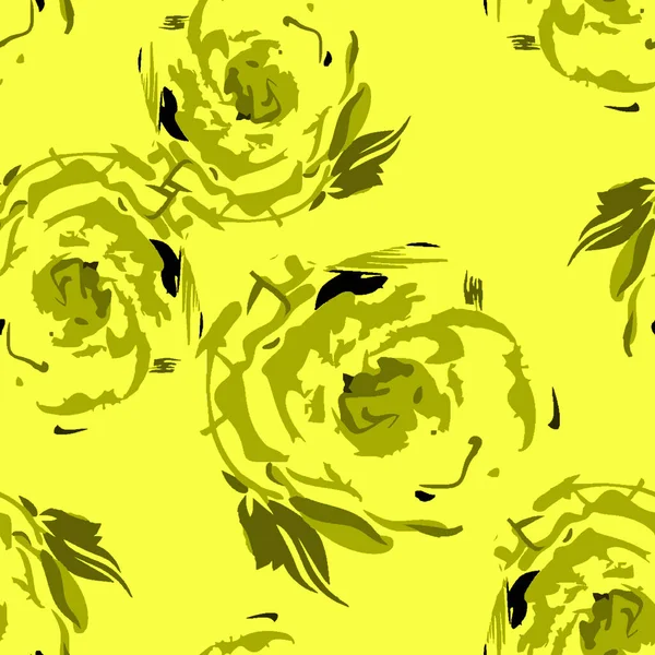 Безшовний Квітковий Візерунок Фоном Красивий Безшовний Візерунок — стокове фото