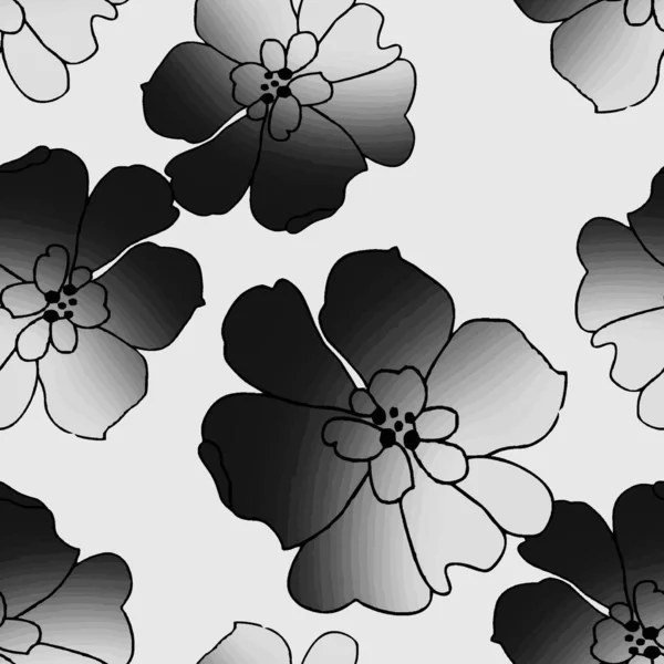 Sömlös Blomma Mönster Med Bakgrund Beautiful Seamless Mönster Allover Design — Stockfoto