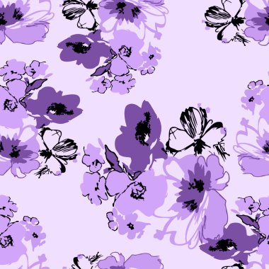 Kusursuz arkaplanlı çiçek deseni. Güzel, pürüzsüz desen. Alım dizaynı.