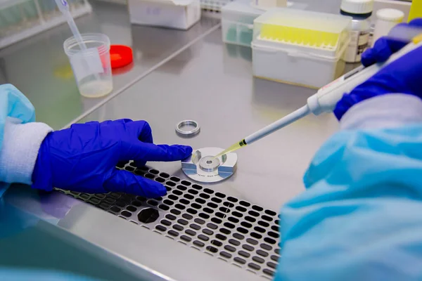 Laboratório Fertilização Vitro Biotecnologia Análise Espermatozóides — Fotografia de Stock