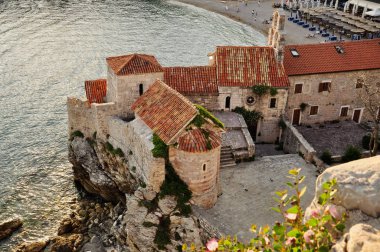 Budva eski kasaba Budva, Karadağ'ın tarihinde Üstten Görünüm