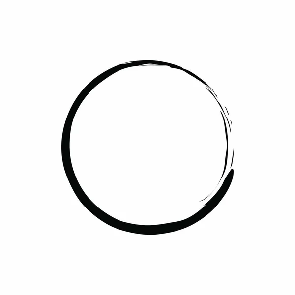 Plantilla de ilustración de vectores Zen de círculo negro — Archivo Imágenes Vectoriales