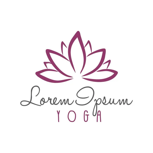 Lotus çiçeği Yoga Güzellik Merkezi Logo vektör