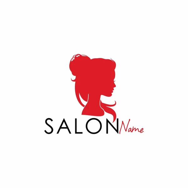 Güzellik Salonu siluet Logo vektör tasarımı