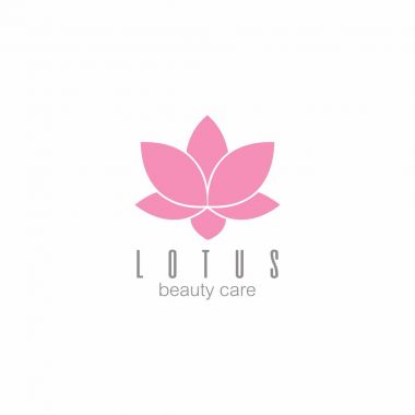 Lotus çiçeği Logo güzellik bakım Logo vektör tasarımı