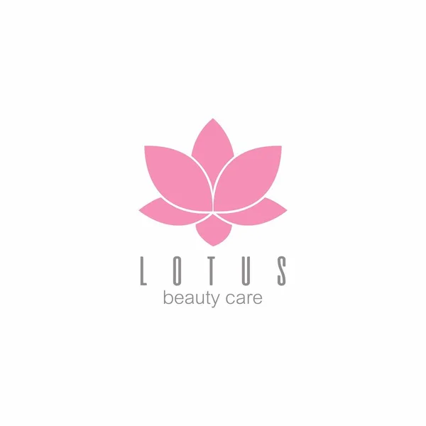 Loto Fiore Logo Beauty Care Logo Vector Design — Foto Stock