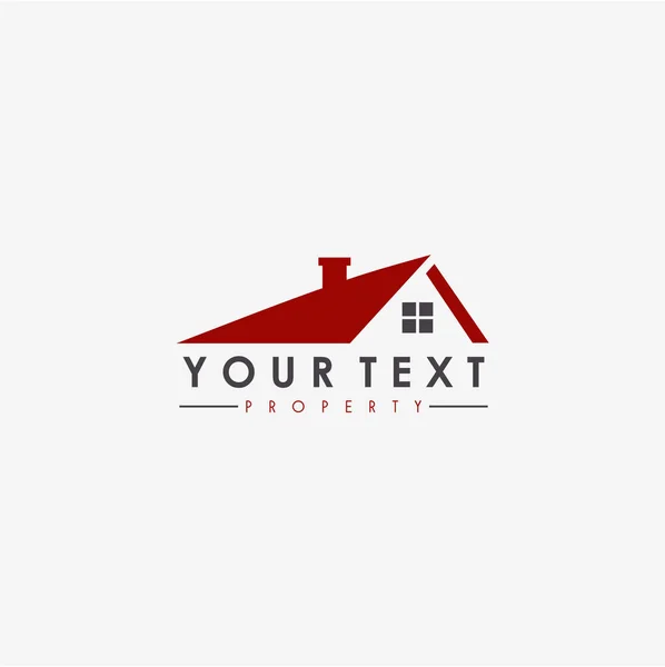 Immobilien Wohnung Immobilien Geschäft Flache Logo Design Vorlage — Stockfoto