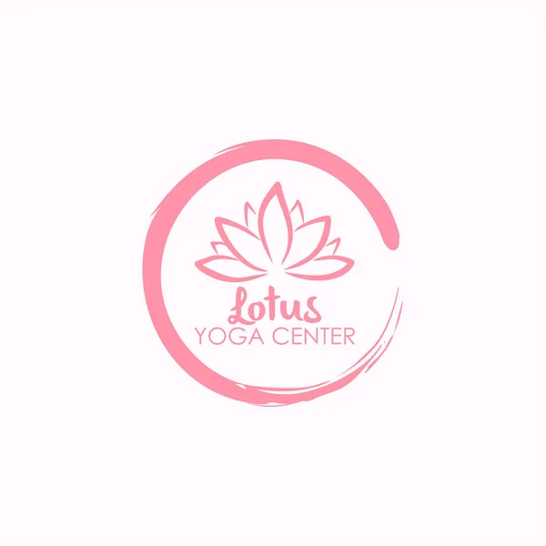 Lotus Flower Yoga Beauty Center Logo Vector Design Template