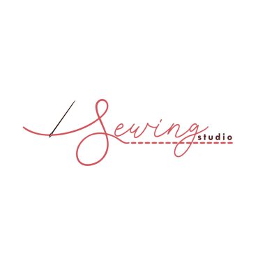 Terzi Dikiş Vintage Logosu, İğne ve İplik, Moda Retro Basit Logosu, İmza, Simge Şablon Tasarımı