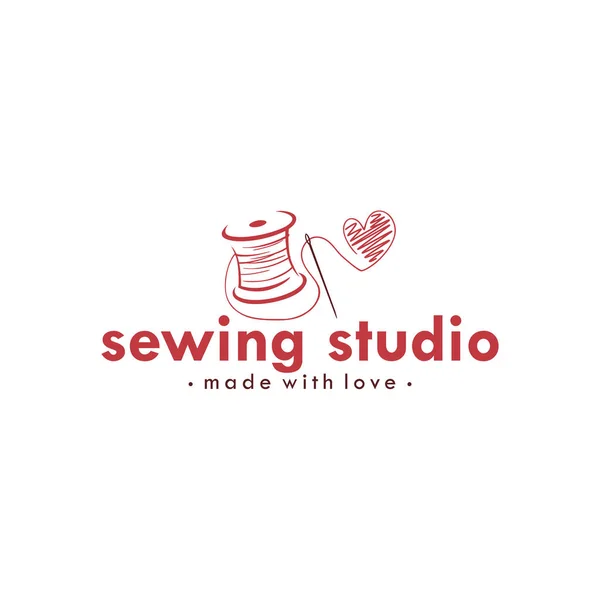 Tailor Sewing Vintage Logo Ideas, Fashion Retro Simple Logo, Vector Design Template