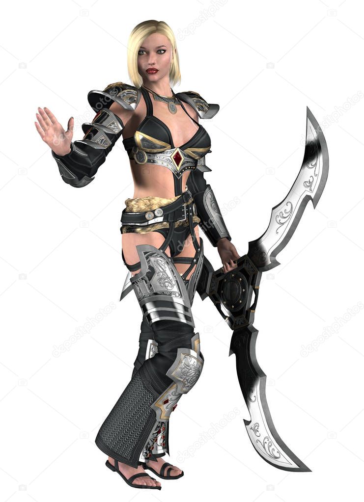 amazon warrior with weapon