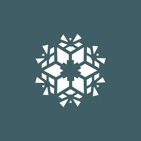 Vektorillustration Von Schneeflocken Auf Graublauem Hintergrund Grafisches Symbol Für Webseiten — Stockvektor