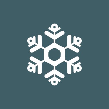 Mavi gri bir arka plan üzerinde kar taneleri vektör Illustration. Web siteleri için grafik simge.