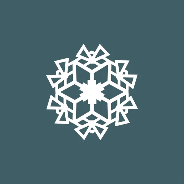 Векторная Иллюстрация Снежинки Сером Синем Фоне Графическая Икона Веб Сайтов — стоковый вектор
