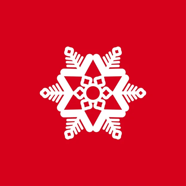 Vector Illustration Snowflakes Red Background Graphic Icon Web Sites — Stock Vector