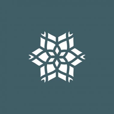 Mavi gri bir arka plan üzerinde kar taneleri vektör Illustration. Web siteleri için grafik simge.