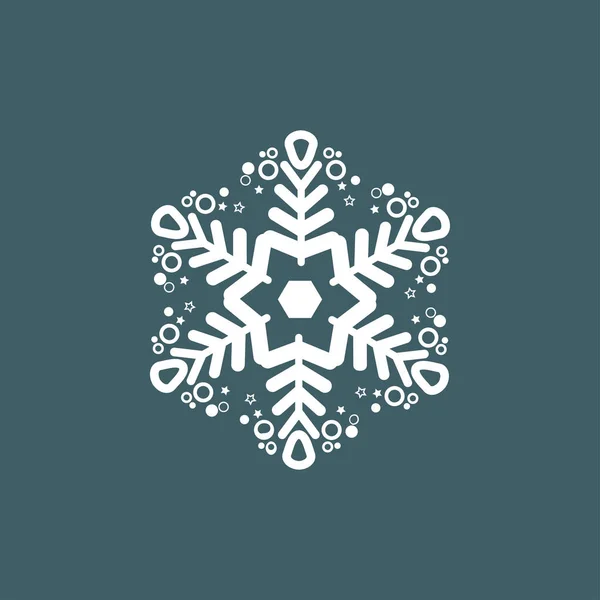 Illustrazione Vettoriale Fiocchi Neve Sfondo Grigio Blu Icona Grafica Siti — Vettoriale Stock