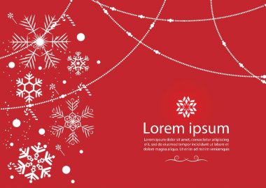 Web siteleri için kar taneleri ile yeni yıl arka plan. Vektör çizim