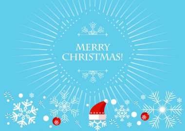 Web siteleri için kar taneleri ile yeni yıl arka plan. Vektör çizim