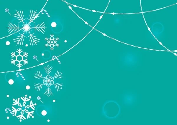 New Year Background Snowflakes Websites Vector Illustration — Stock Vector