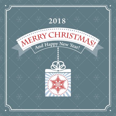 Yazdırma ve Web siteleri için Noel tebrik kartı. Vektör çizim.