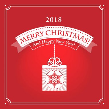 Yazdırma ve Web siteleri için Noel tebrik kartı. Vektör çizim.