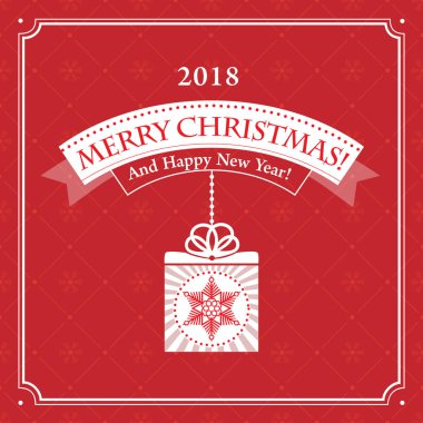 Yazdırma ve Web siteleri için Noel tebrik kartı. Vektör çizim.