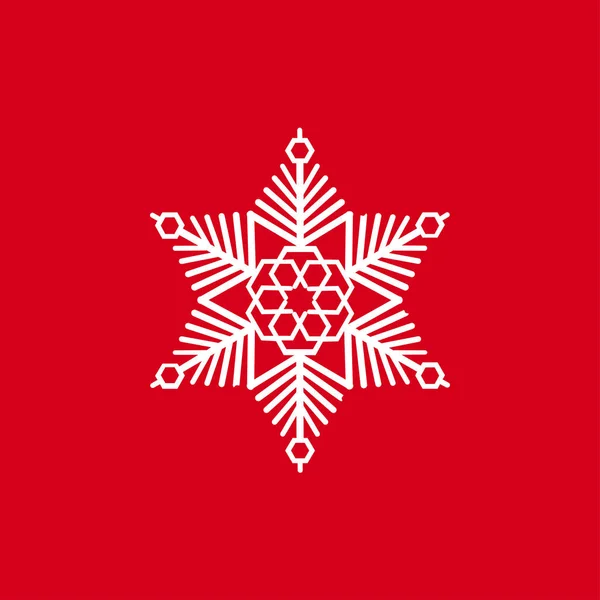 Ilustrație Vectorială Fulgi Zăpadă Fundal Roșu Icon Grafic Pentru Site — Vector de stoc