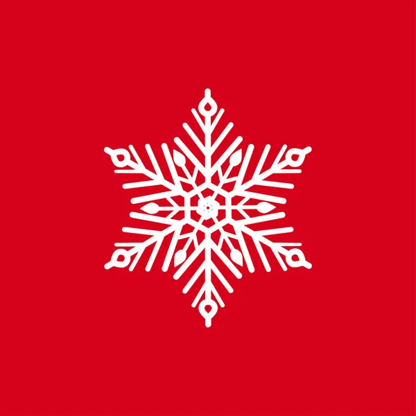 Ilustracja Wektorowa Płatki Śniegu Czerwonym Tle Graficzny Ikona Dla Witryn — Wektor stockowy
