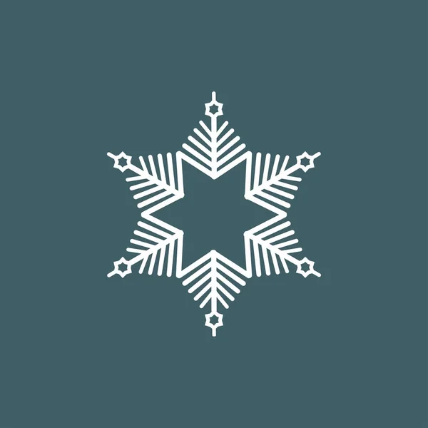 Векторная Иллюстрация Снежинки Сером Синем Фоне Графическая Икона Веб Сайтов — стоковый вектор