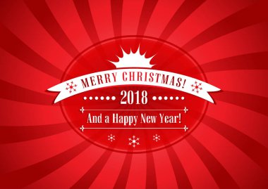 Yazdırma ve Web siteleri için Noel tebrik kartı. Vektör çizim.