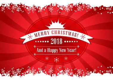 Yazdırma ve Web siteleri için Noel tebrik kartı. Vektör çizim.