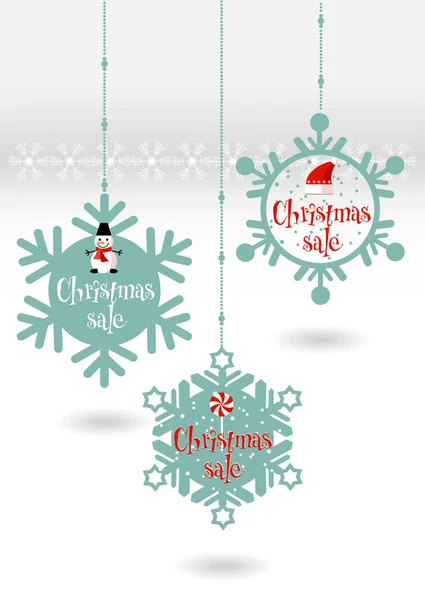 Banner Navideño Festivo Con Etiqueta Venta Por Menor Ilustración Vectorial — Vector de stock