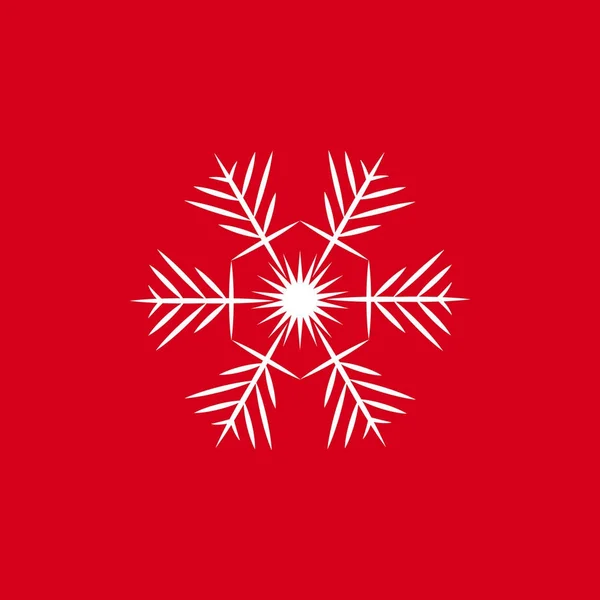 Vector Illustration Snowflakes Red Background Graphic Icon Web Sites — Stock Vector