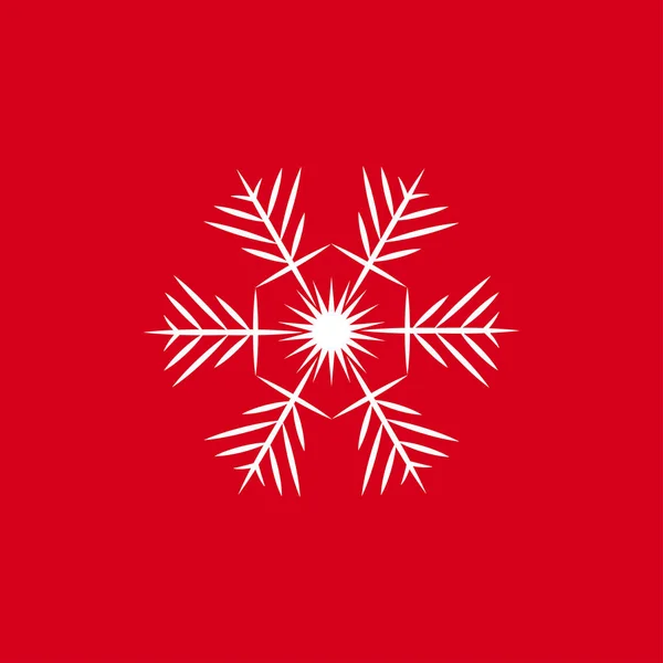 Ilustracja Wektorowa Płatki Śniegu Czerwonym Tle Graficzny Ikona Dla Witryn — Wektor stockowy