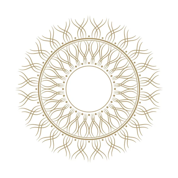 Cadru Rotund Decorativ Pentru Design Ornament Floral Cadru Cerc Șablon — Vector de stoc