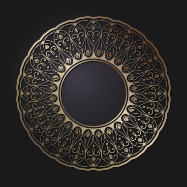 Dekoratif yuvarlak çerçeve çiçek süsleme ile tasarımı için. Daire kare. Bir şablon baskı kartpostallar, davetiyeler, kitaplar, tekstil, gravür, ahşap mobilyalar, sıcak dövme. Vektör.