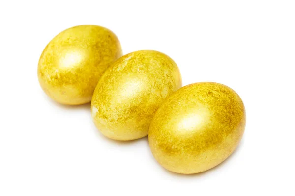 Glückliche goldene Ostereier — Stockfoto