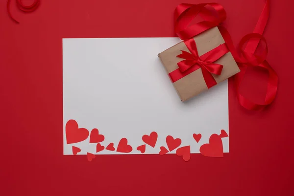 Happy Valentines Day love celebration in a rustic style isolated. — Stock Photo, Image